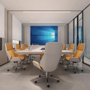 现代会议室3D模型下载